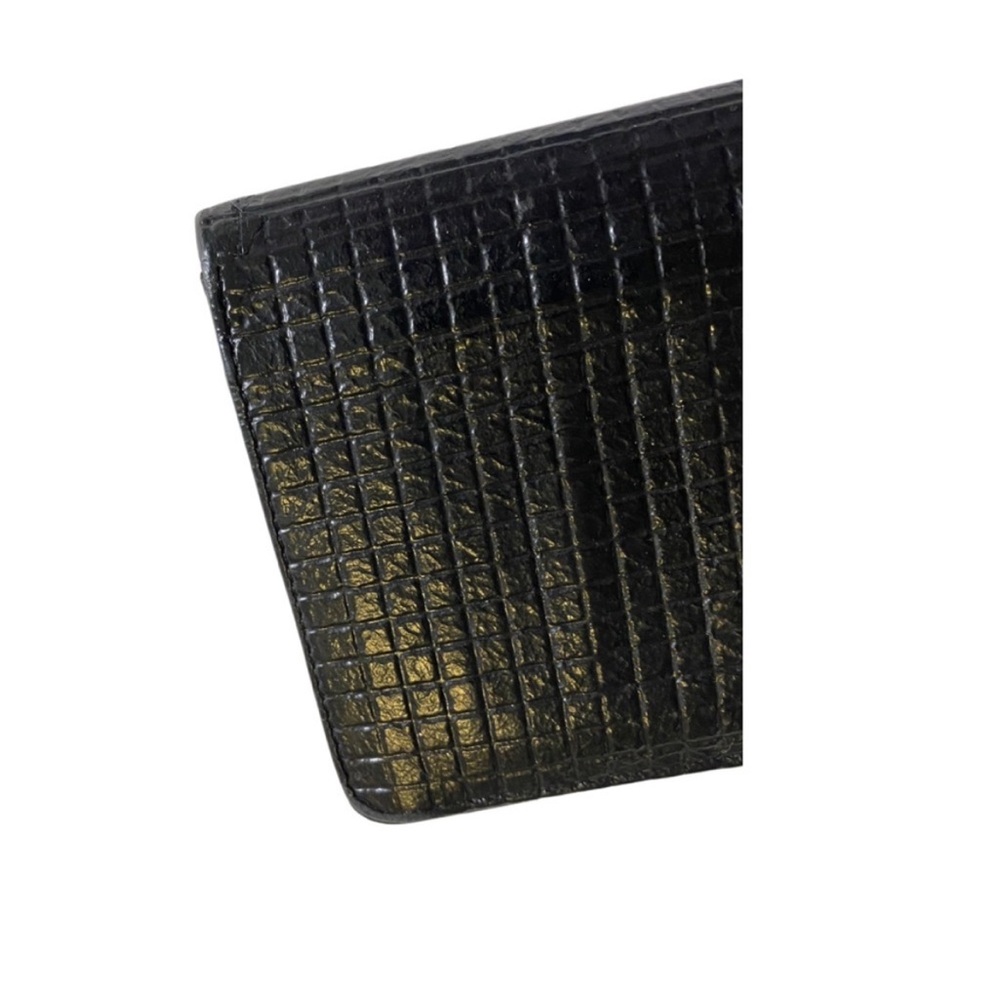 Chanel Micro Chocolate Bar Coco Mark Long Wallet Black Leather - Picture 7 of 13